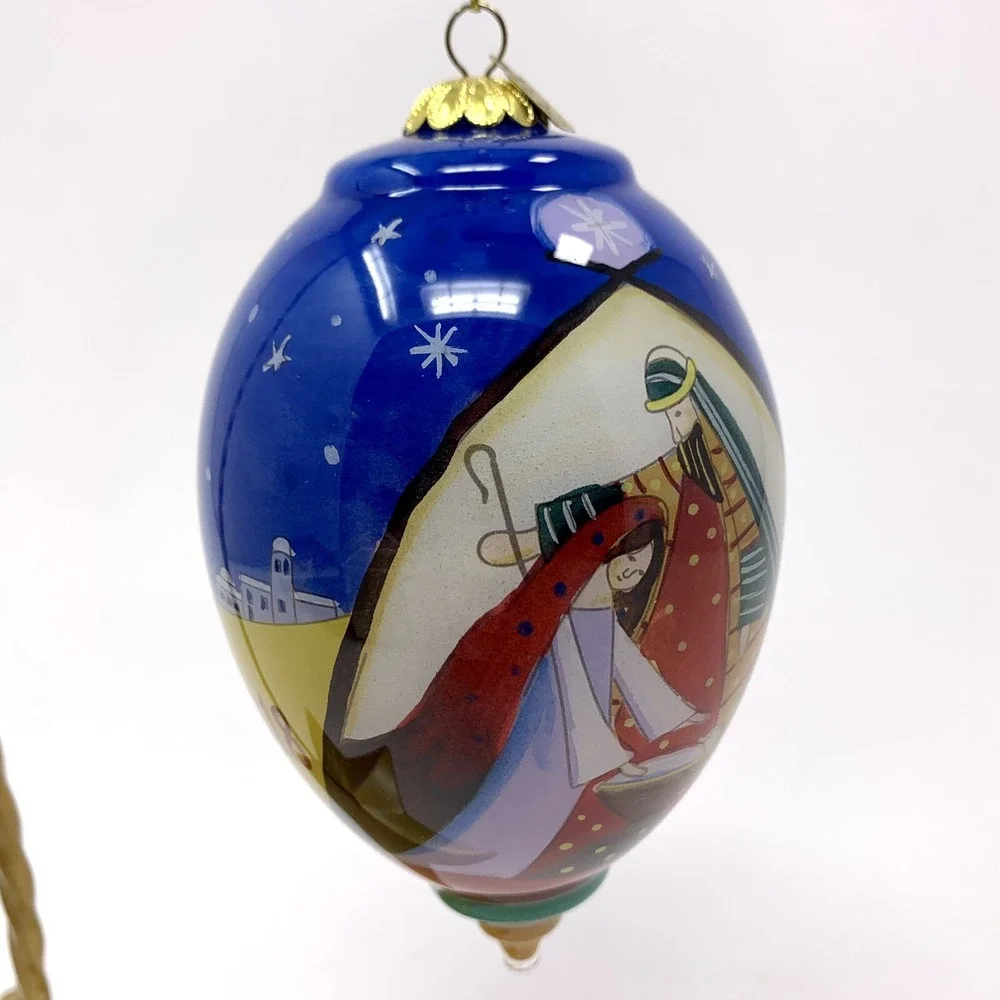 Pier 1 Nativity Christmas Ornament LI BIEN 2018 Manger Wise Men With Box